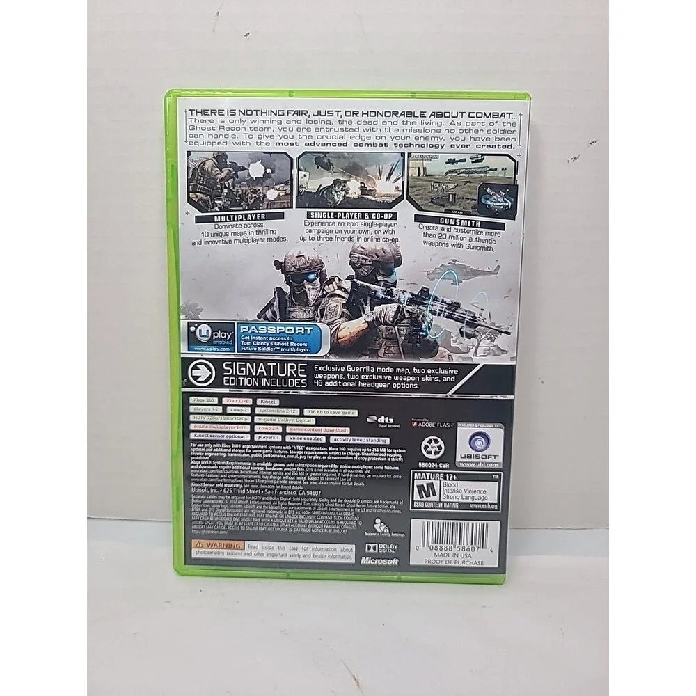 Ghost Recon: Future Soldier Signature Edition (Microsoft Xbox 360) CIB